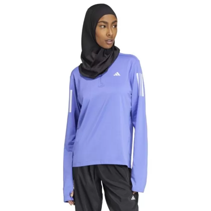 Own The Run Half-Zip Long Sleeve-adidas Flash Sale