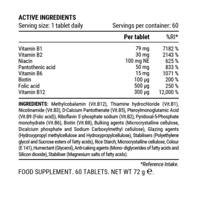 Ultra B Active Peak Performance 60ct Bottle-PillarPerformance Clearance